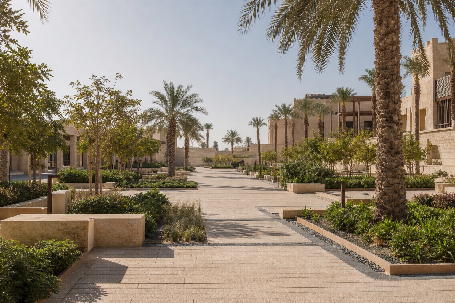 Diriyah أسلوب المناظر الطبيعية في المجال العام